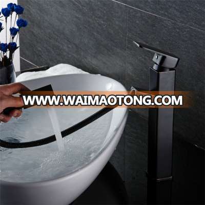 Best single handle black bathroom pull out sink basin faucet