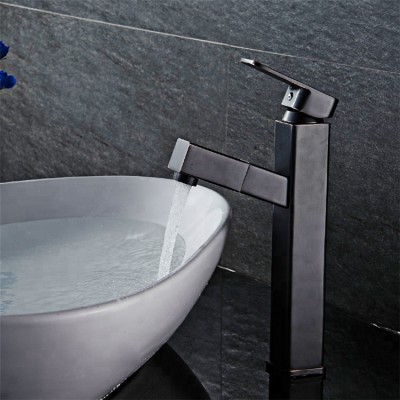 Best single handle black bathroom sink pull out sink basin faucet